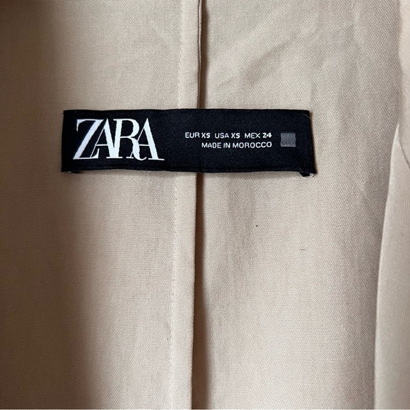 Zara Flowy Trench Coat Size XS - Picture 5 of 6